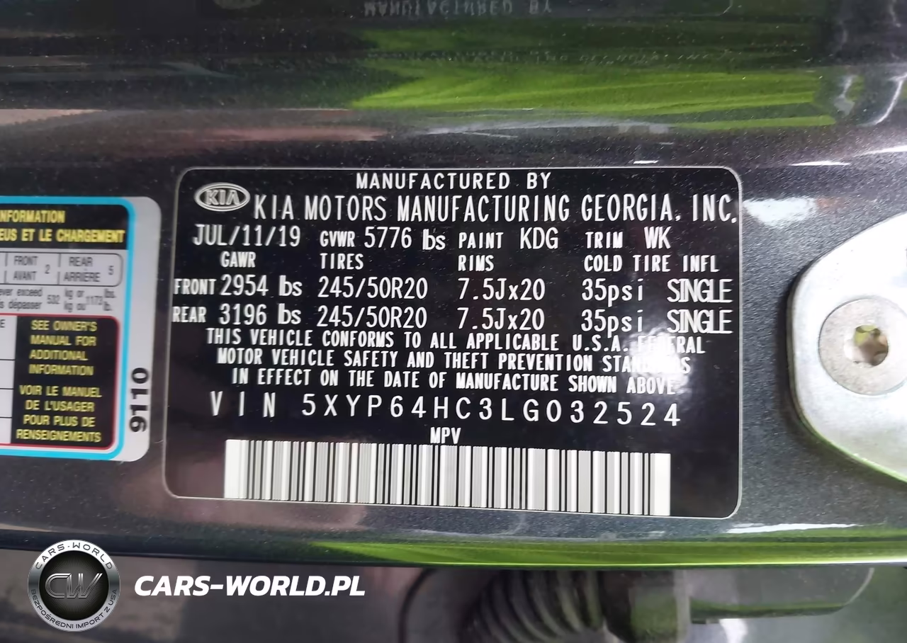 2020 Kia Telluride S VIN:5XYP64HC3LG032524 - 9