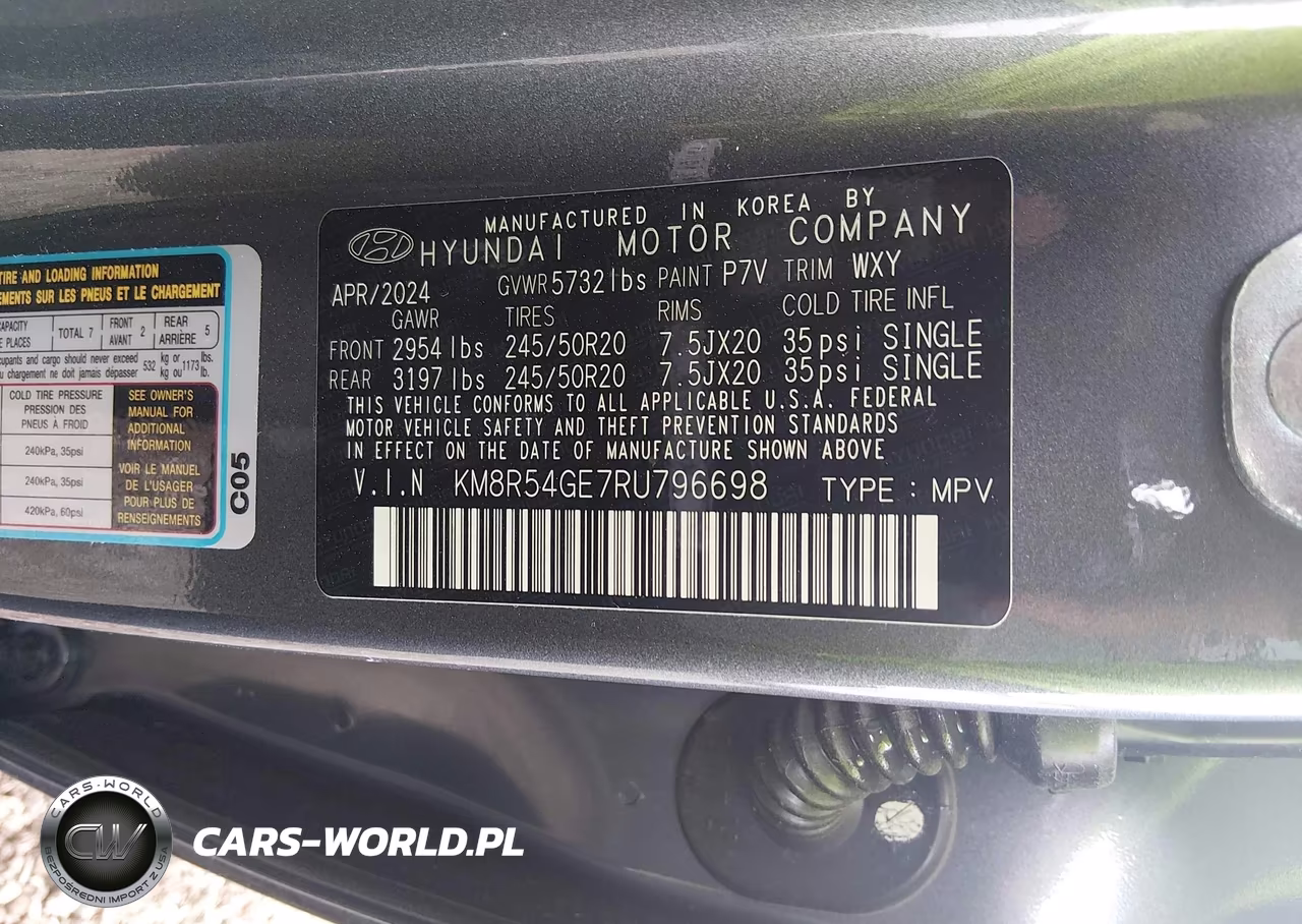 2024 Hyundai Palisade Limited VIN:KM8R54GE7RU796698 - 9