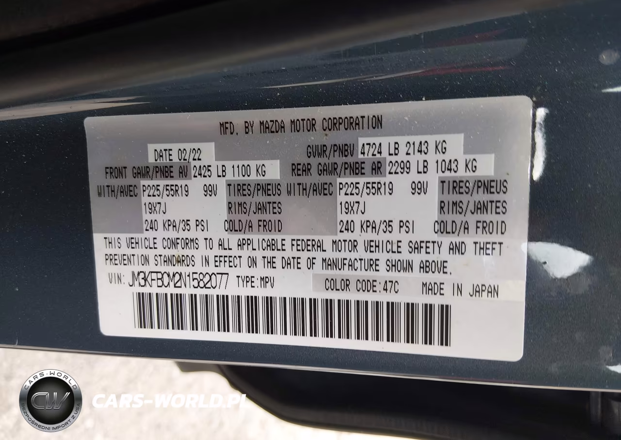 2022 Mazda Cx-5 2.5 S Carbon Edition VIN:JM3KFBCM2N1582077 - 9