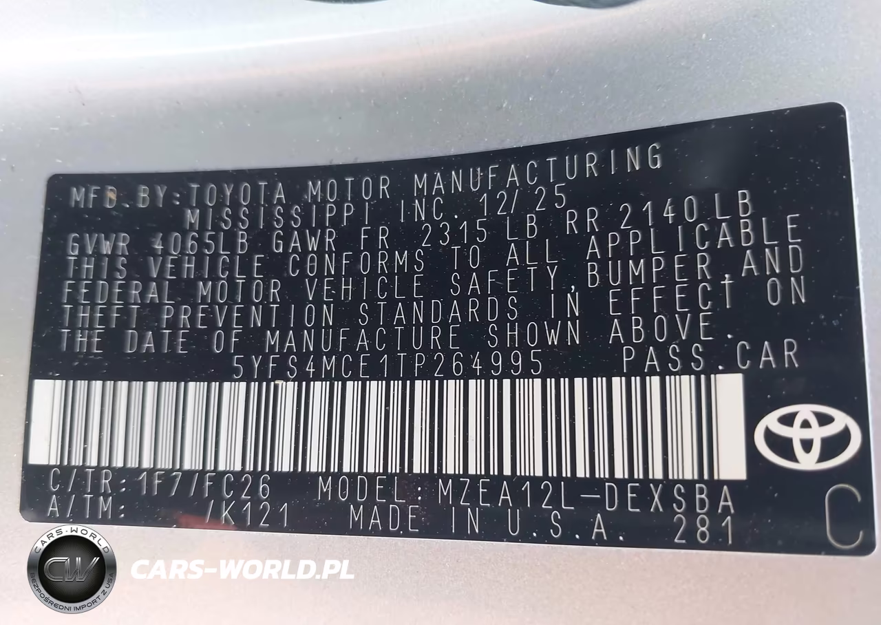 2026 Toyota Corolla Se VIN:5YFS4MCE1TP264995 - 9