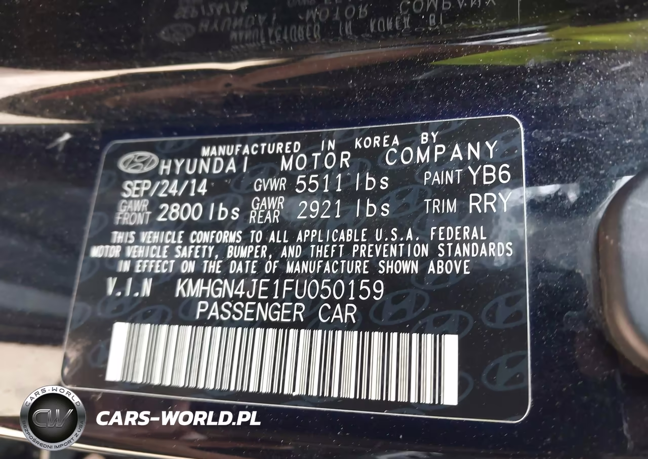 2015 Hyundai Genesis 3.8 VIN:KMHGN4JE1FU050159 - 9
