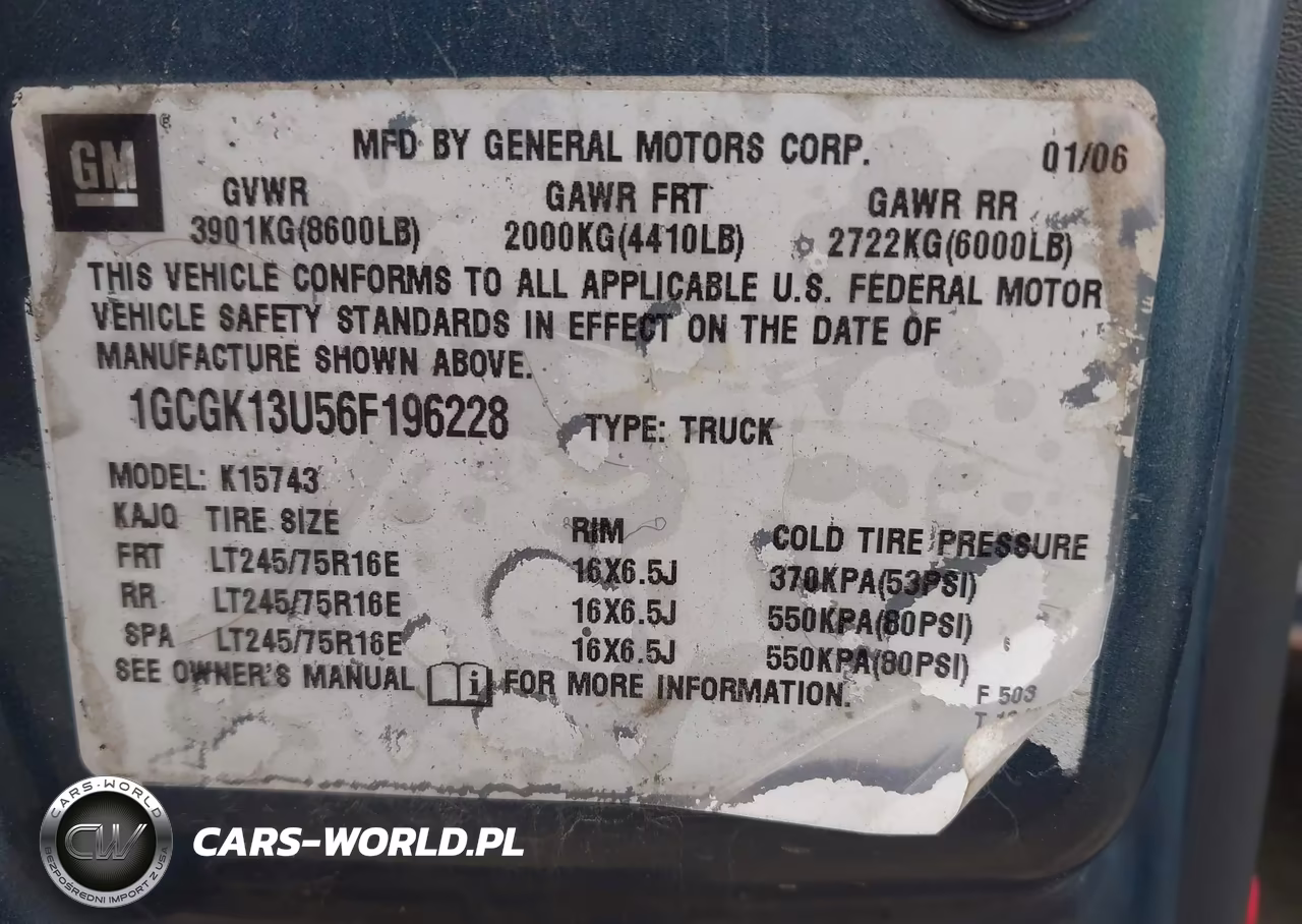 2006 Chevrolet Silverado 1500Hd Lt1 VIN:1GCGK13U56F196228 - 9