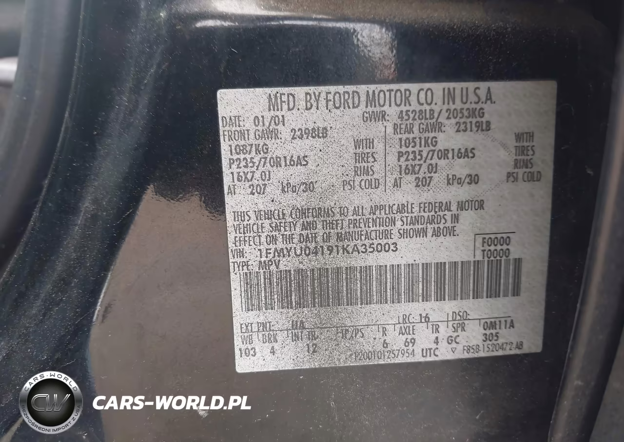 2001 Ford Escape Xlt VIN:1FMYU04191KA35003 - 9