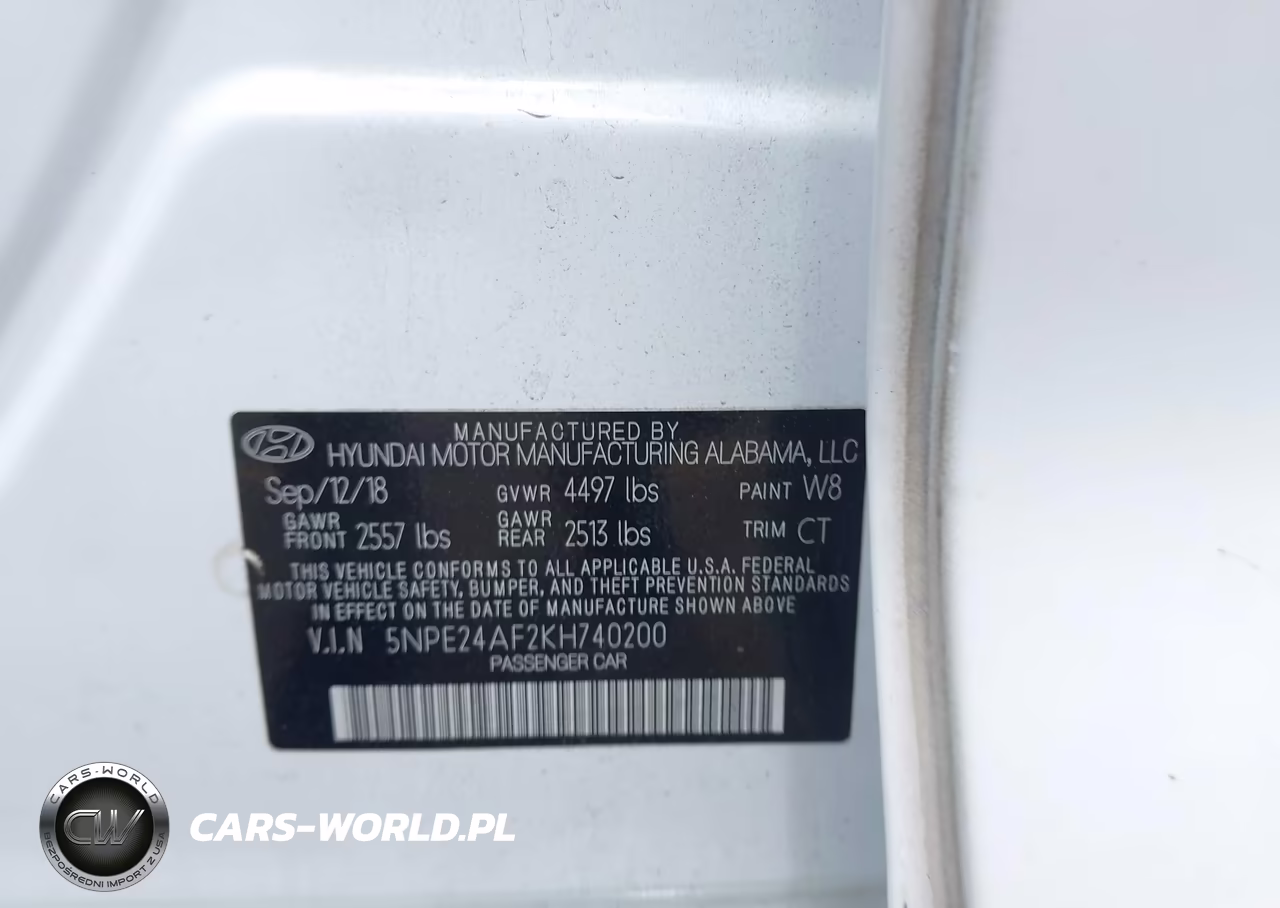 2019 HYUNDAI SONATA SE VIN:5NPE24AF2KH740200 - 9