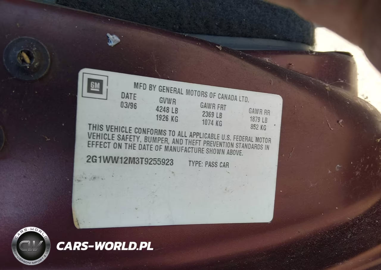 1996 Chevrolet Monte Carlo Ls VIN:2G1WW12M3T9255923 - 9