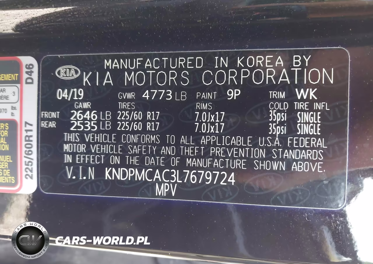 2020 Kia Sportage Lx VIN:KNDPMCAC3L7679724 - 9