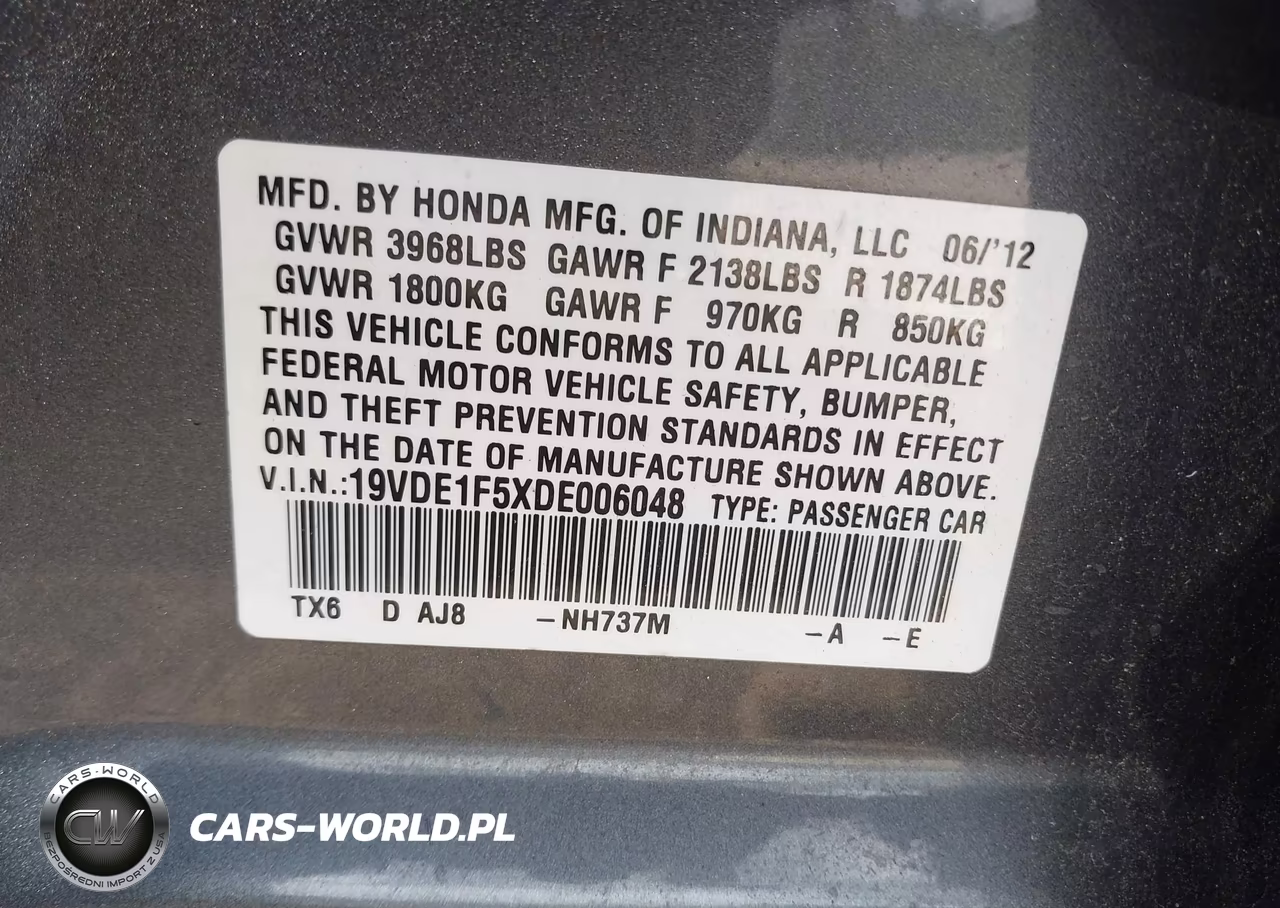 2013 Acura Ilx 2.0L VIN:19VDE1F5XDE006048 - 9