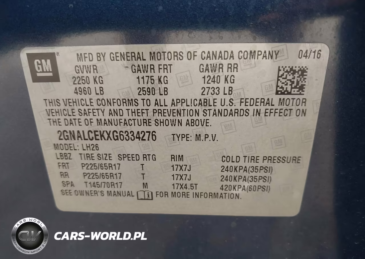 2016 Chevrolet Equinox Lt VIN:2GNALCEKXG6334276 - 9