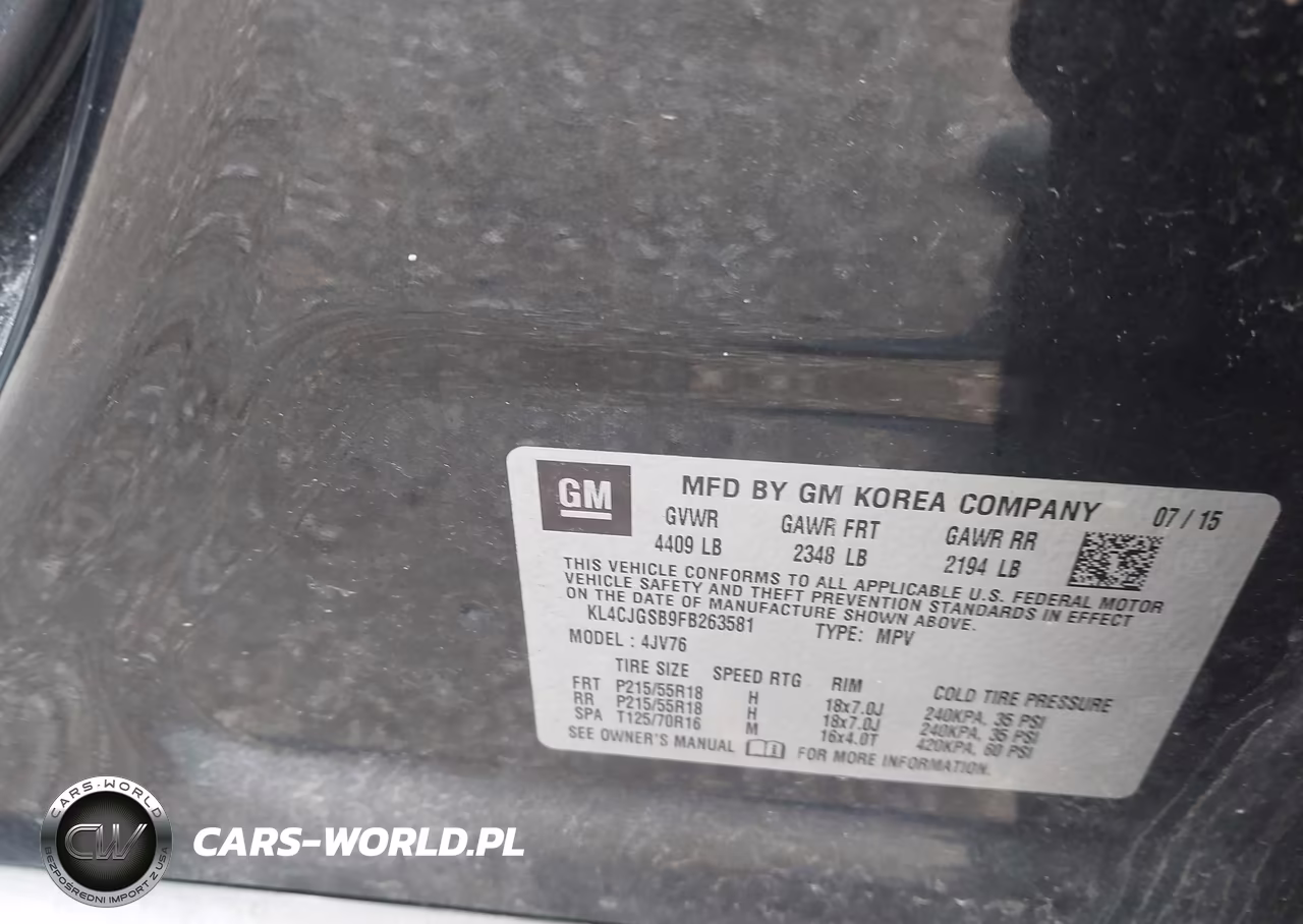 2015 Buick Encore Leather VIN:KL4CJGSB9FB263581 - 9