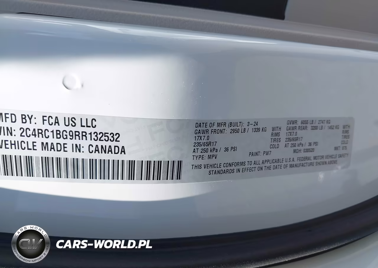 2024 Chrysler Pacifica Touring L VIN:2C4RC1BG9RR132532 - 9