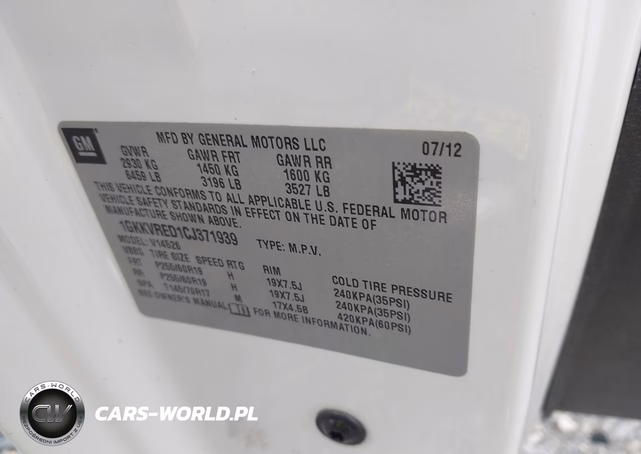 2012 GMC Acadia Slt-1 VIN:1GKKVRED1CJ371939 - 9