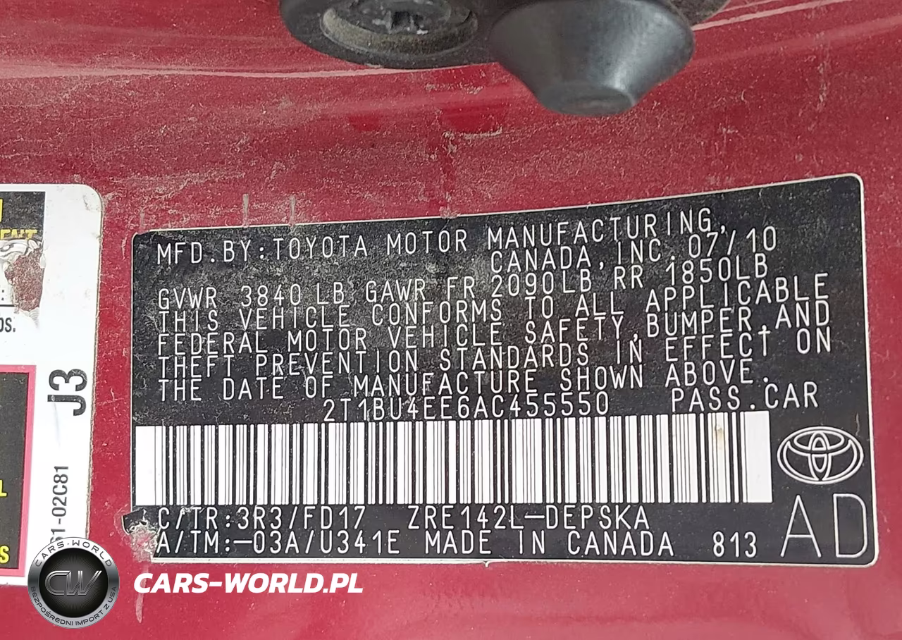 2010 Toyota Corolla S VIN:2T1BU4EE6AC455550 - 9