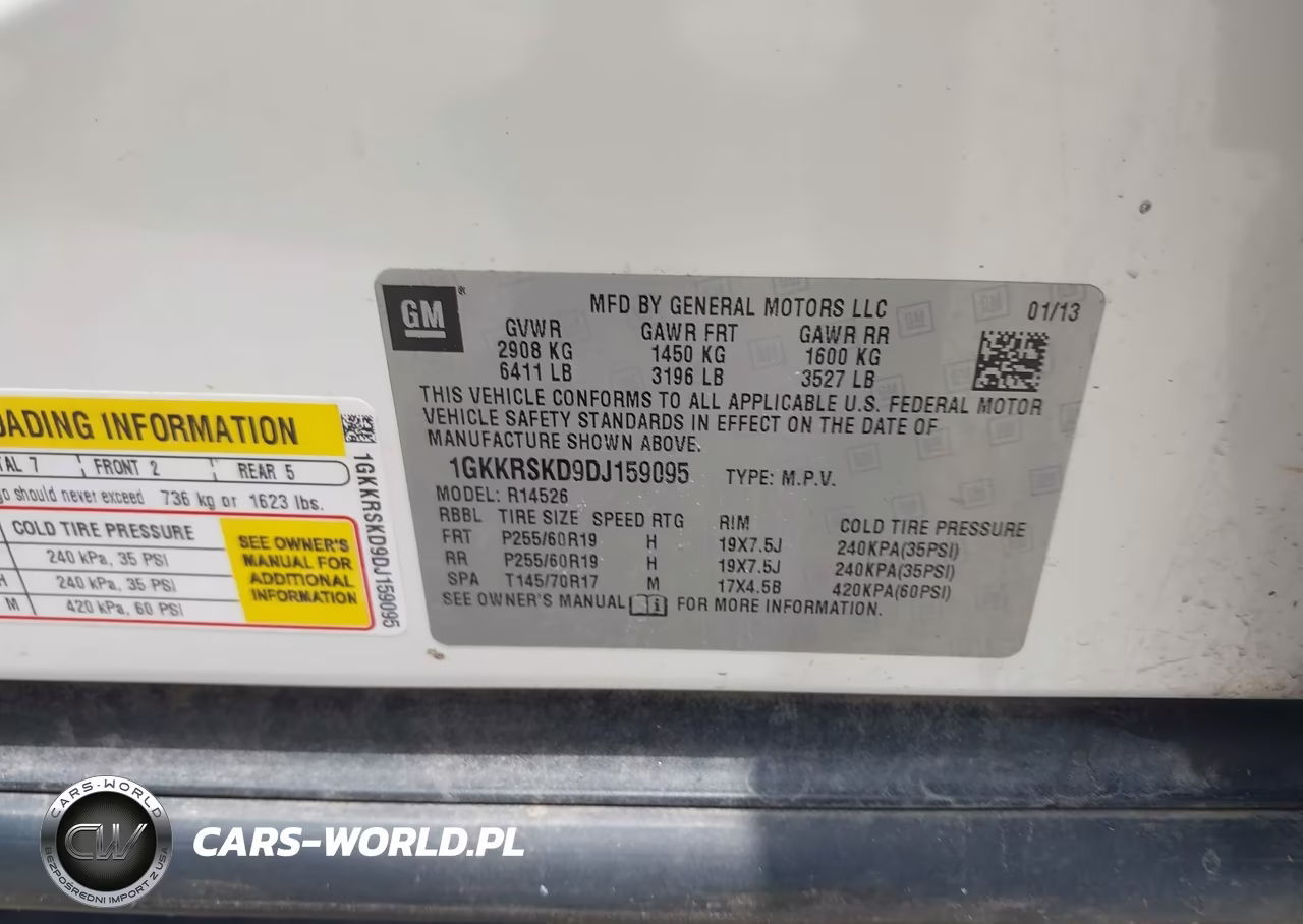 2013 GMC Acadia Slt-2 VIN:1GKKRSKD9DJ159095 - 9