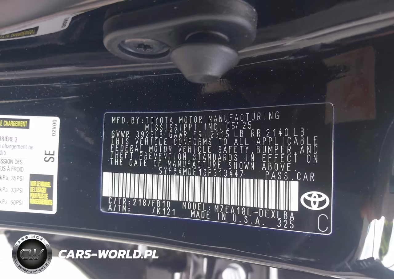 2025 Toyota Corolla Le VIN:5YFB4MDE1SP313447 - 9