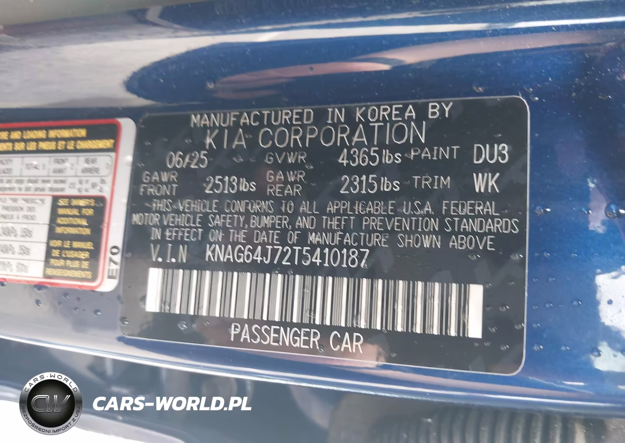 2026 Kia K5 Gt-Line Fwd VIN:KNAG64J72T5410187 - 9