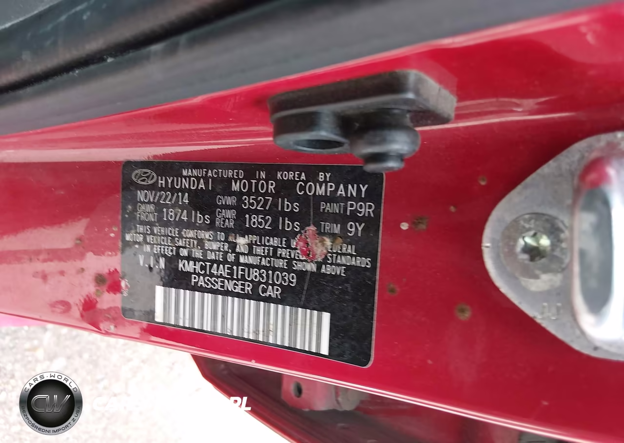 2015 Hyundai Accent Gls VIN:KMHCT4AE1FU831039 - 9