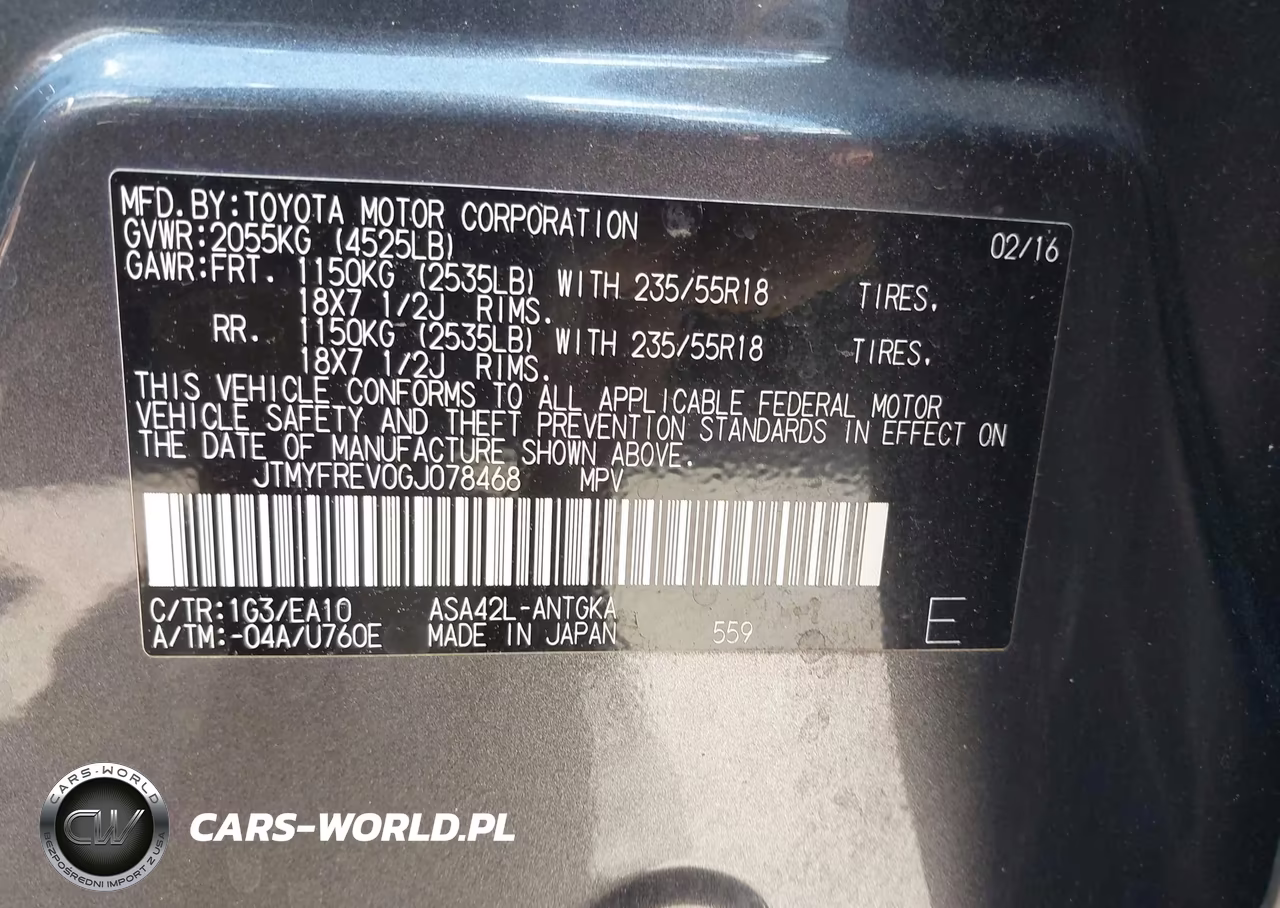 2016 Toyota Rav4 Limited VIN:JTMYFREV0GJ078468 - 9