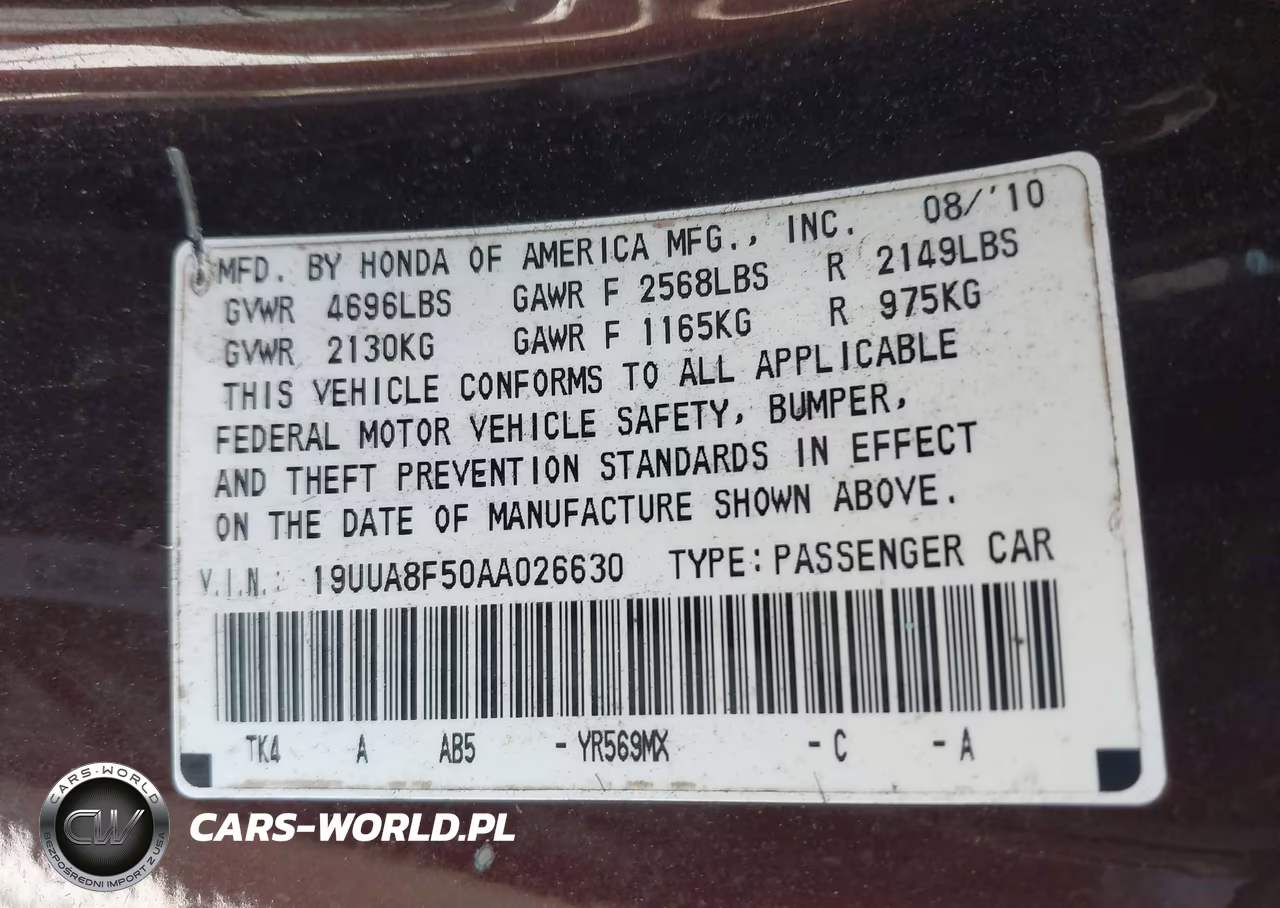 2010 Acura Tl 3.5 VIN:19UUA8F50AA026630 - 9