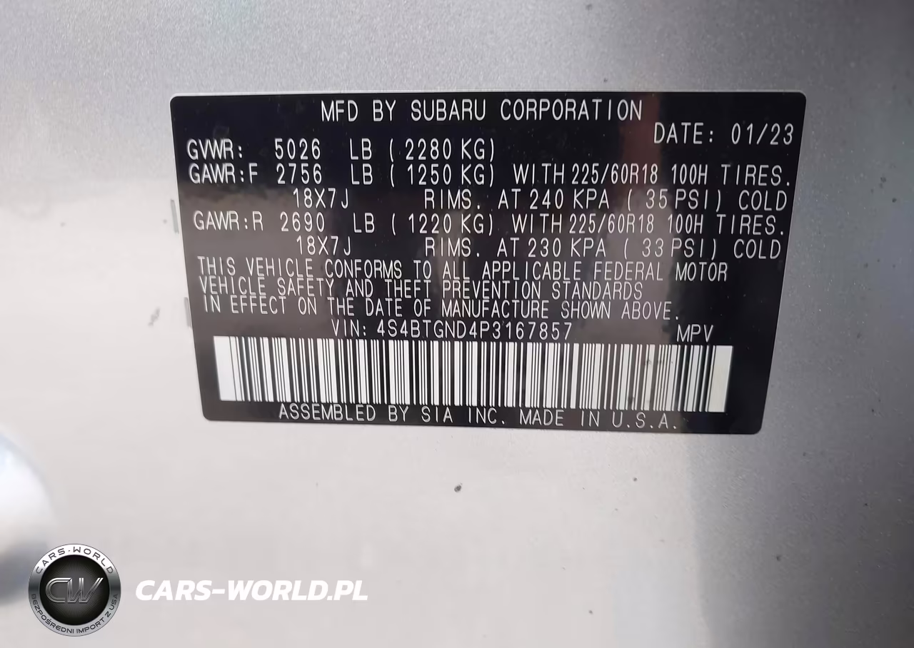2023 Subaru Outback Limited Xt VIN:4S4BTGND4P3167857 - 9