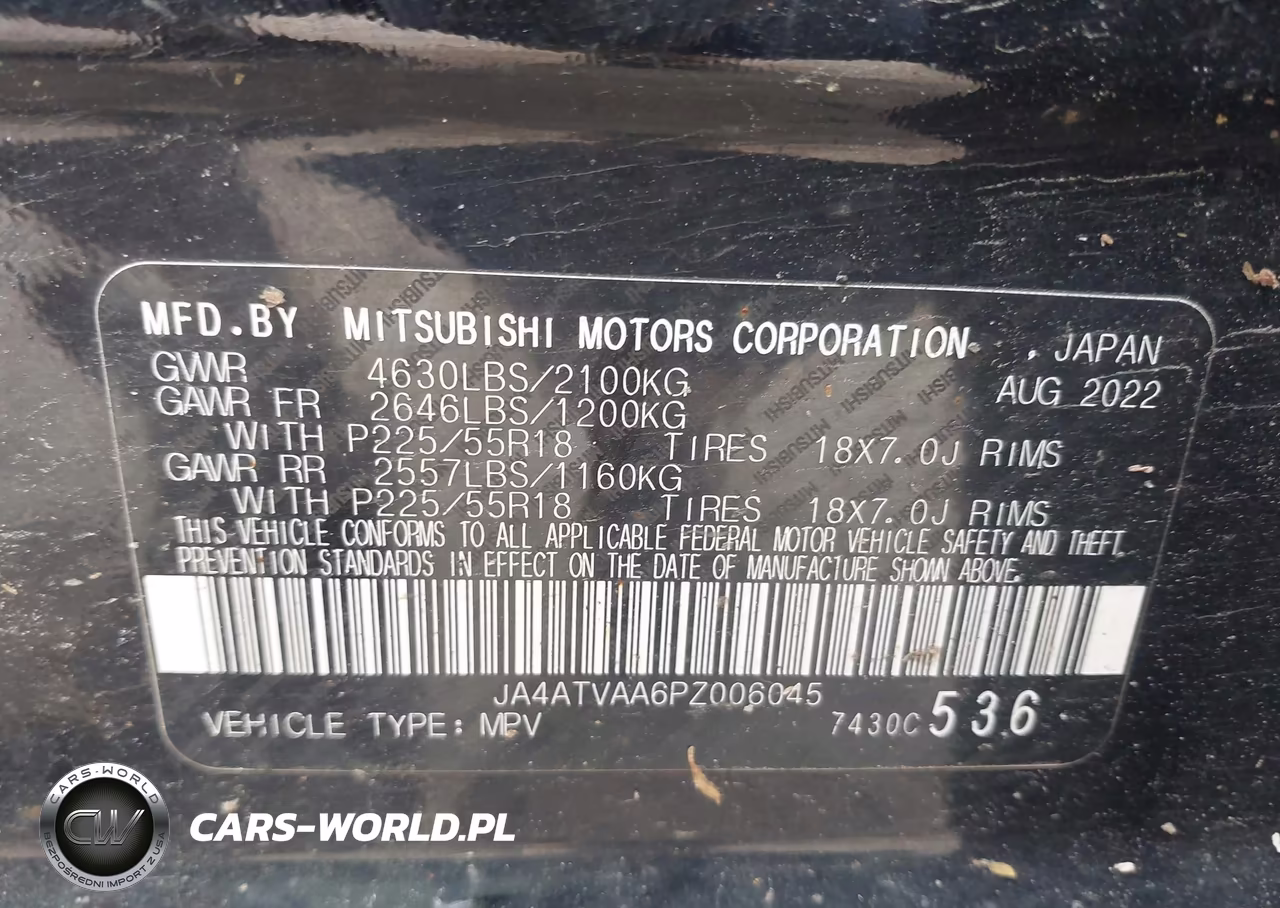 2023 Mitsubishi Eclipse Cross Le S-Awc-Ralliart S-Awc VIN:JA4ATVAA6PZ006045 - 9