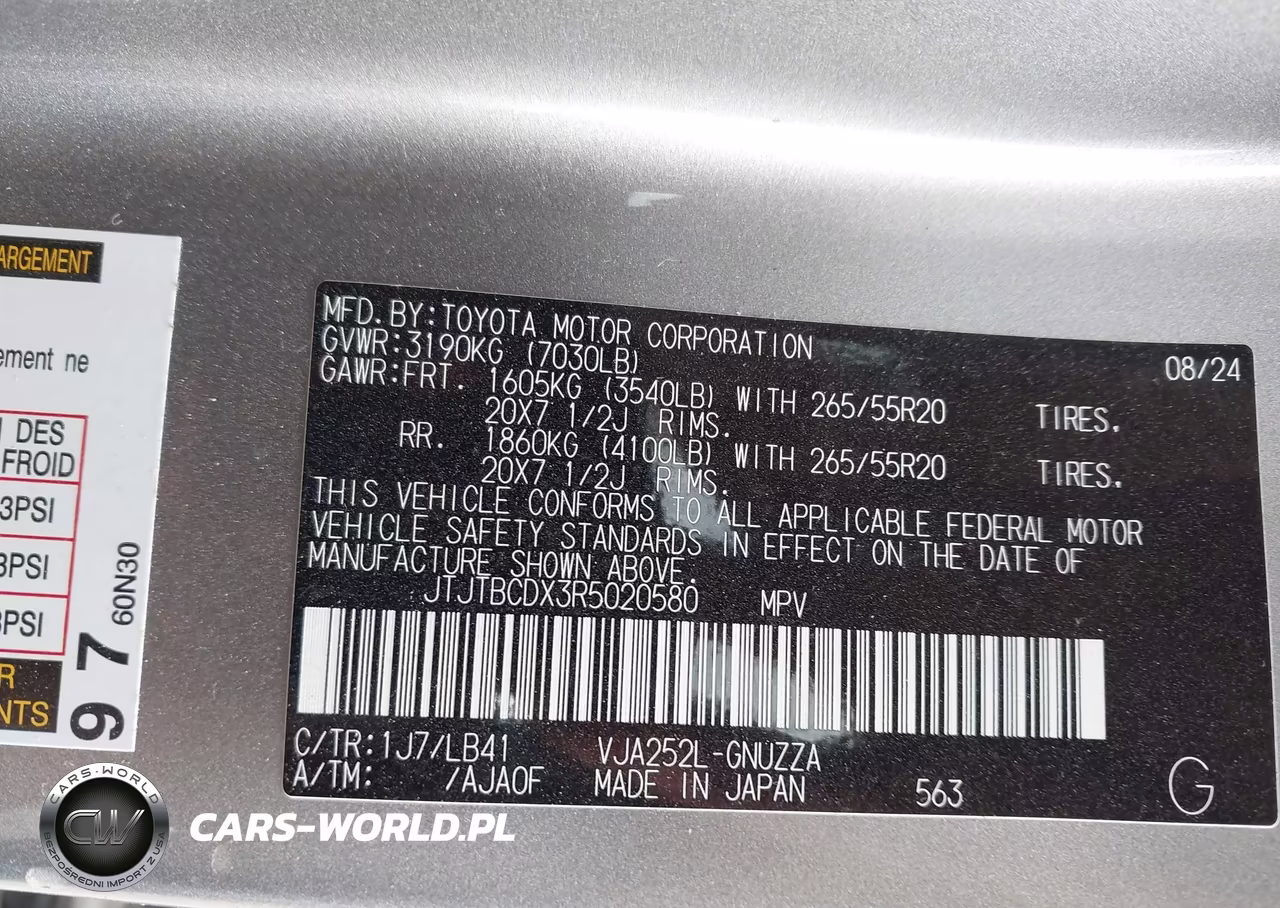 2024 Lexus Gx 550 Premium+ VIN:JTJTBCDX3R5020580 - 9