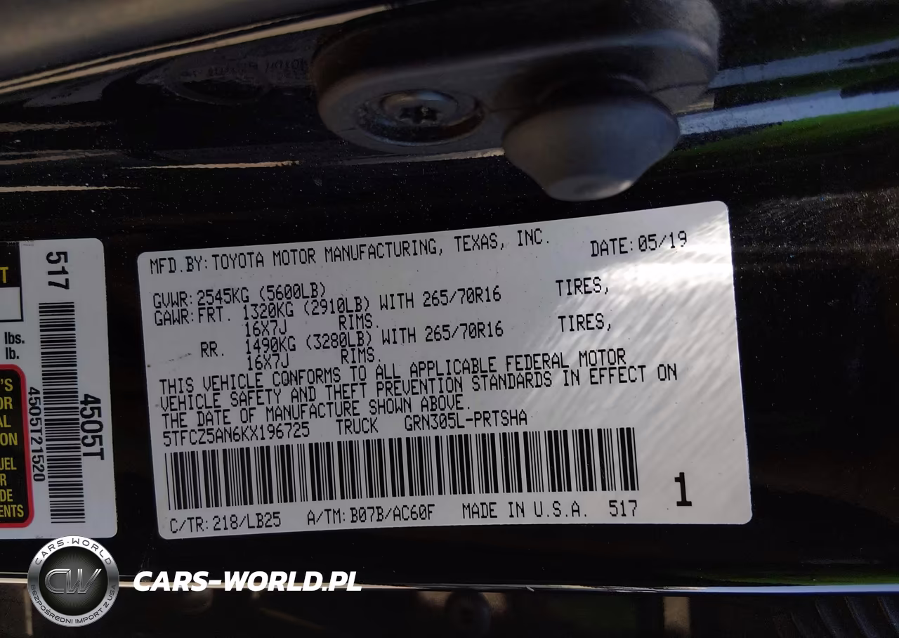 2019 Toyota Tacoma Trd Pro VIN:5TFCZ5AN6KX196725 - 9