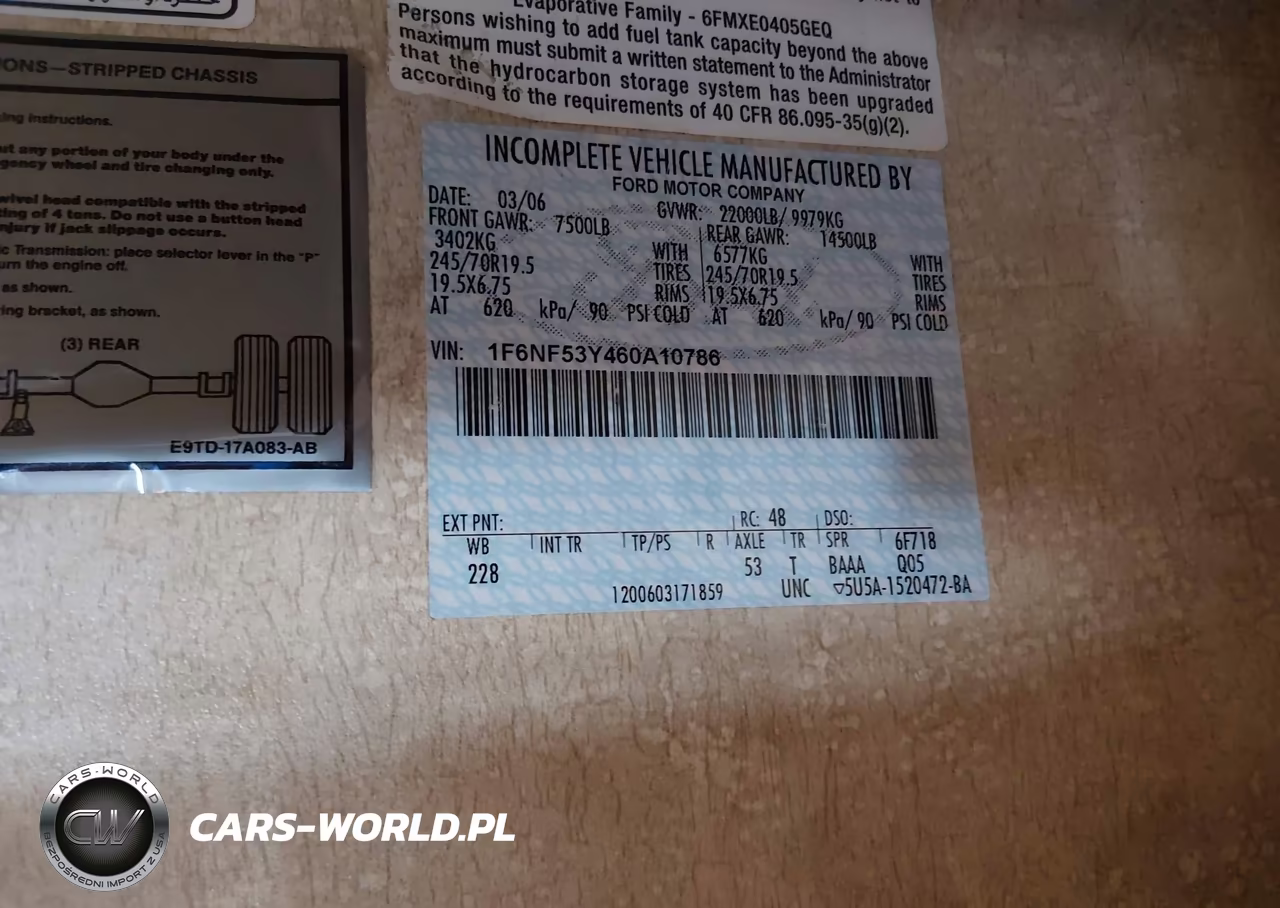 2006 Ford F550 Super Duty Stripped Chass VIN:1F6NF53Y460A10786 - 9