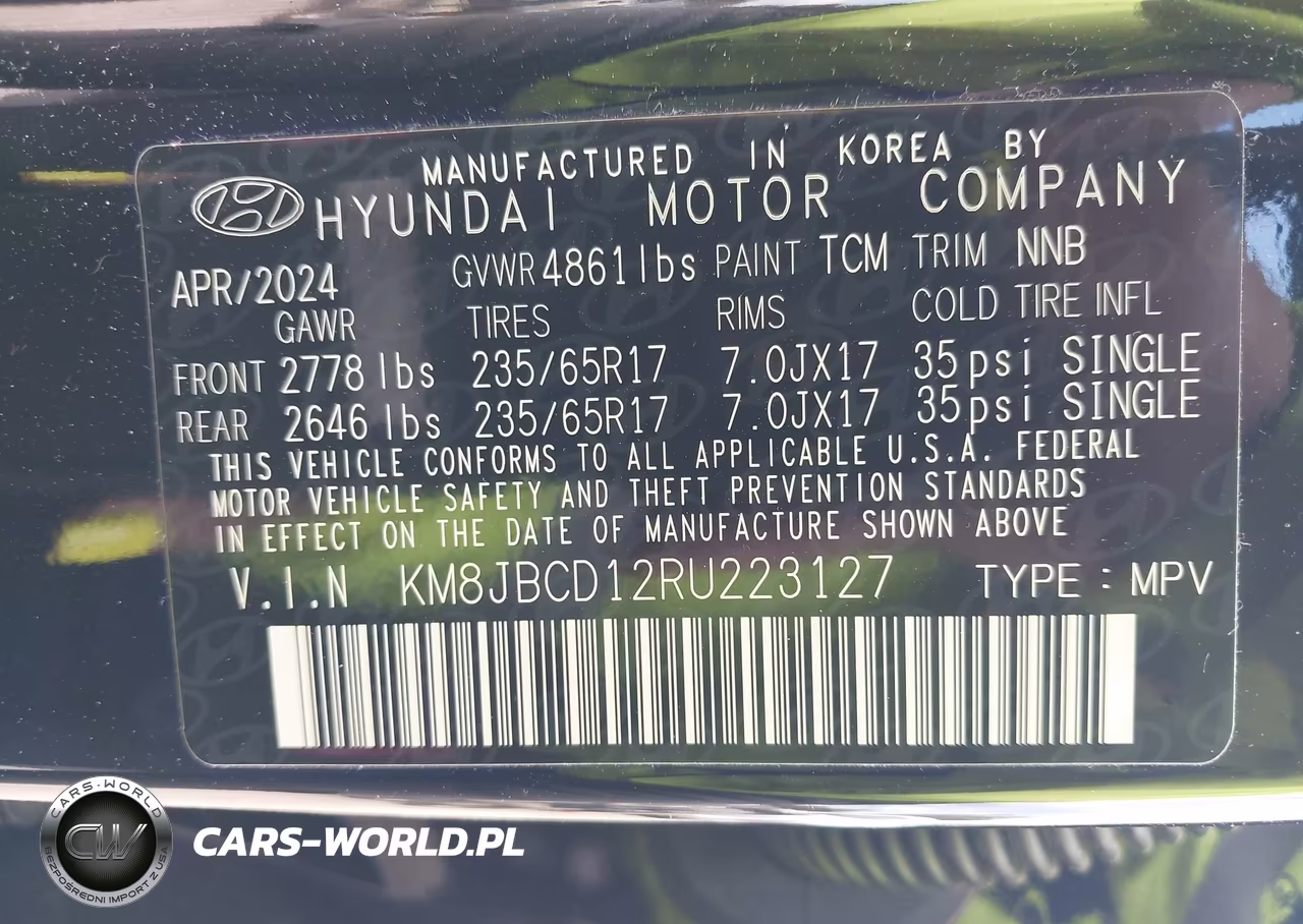2024 Hyundai Tucson Hybrid Blue VIN:KM8JBCD12RU223127 - 9