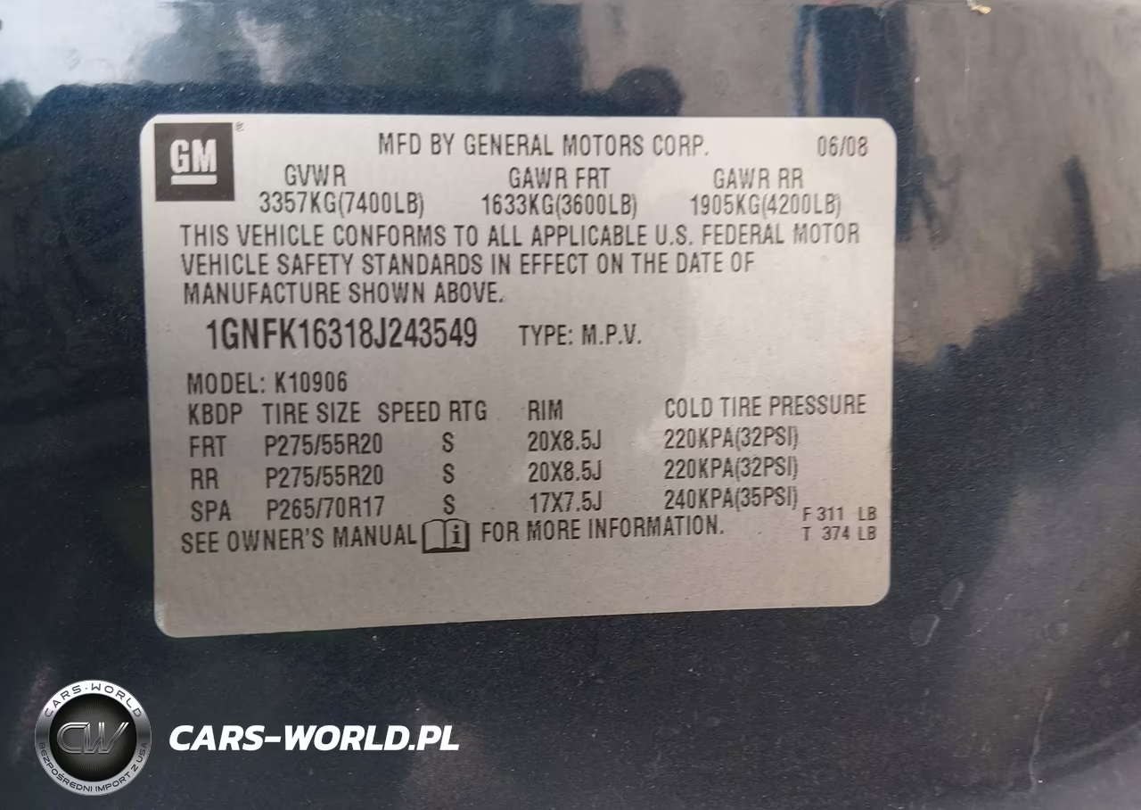2008 Chevrolet Suburban 1500 Ltz VIN:1GNFK16318J243549 - 9