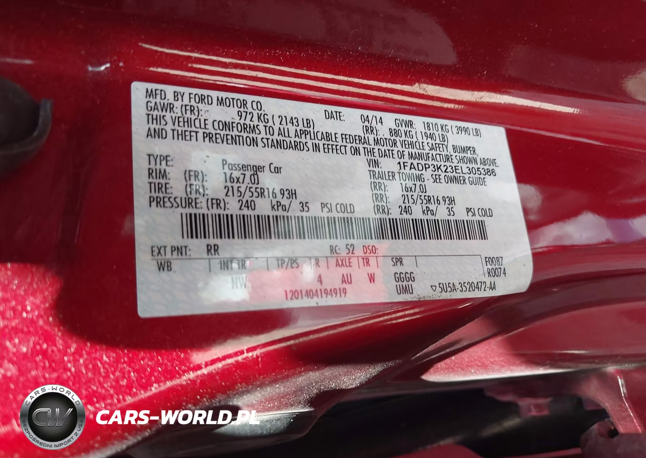 2014 Ford Focus Se VIN:1FADP3K23EL305386 - 9