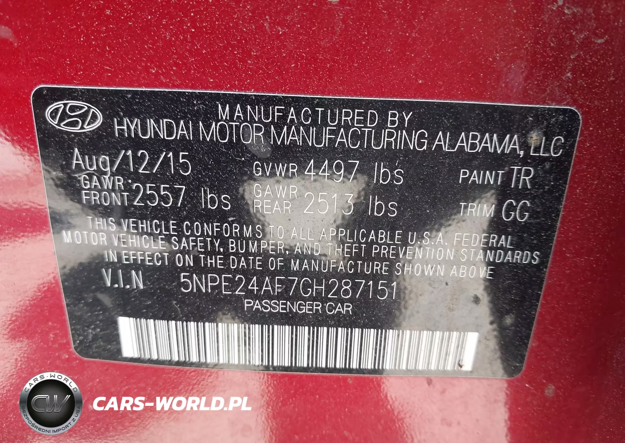 2016 Hyundai Sonata Se VIN:5NPE24AF7GH287151 - 9