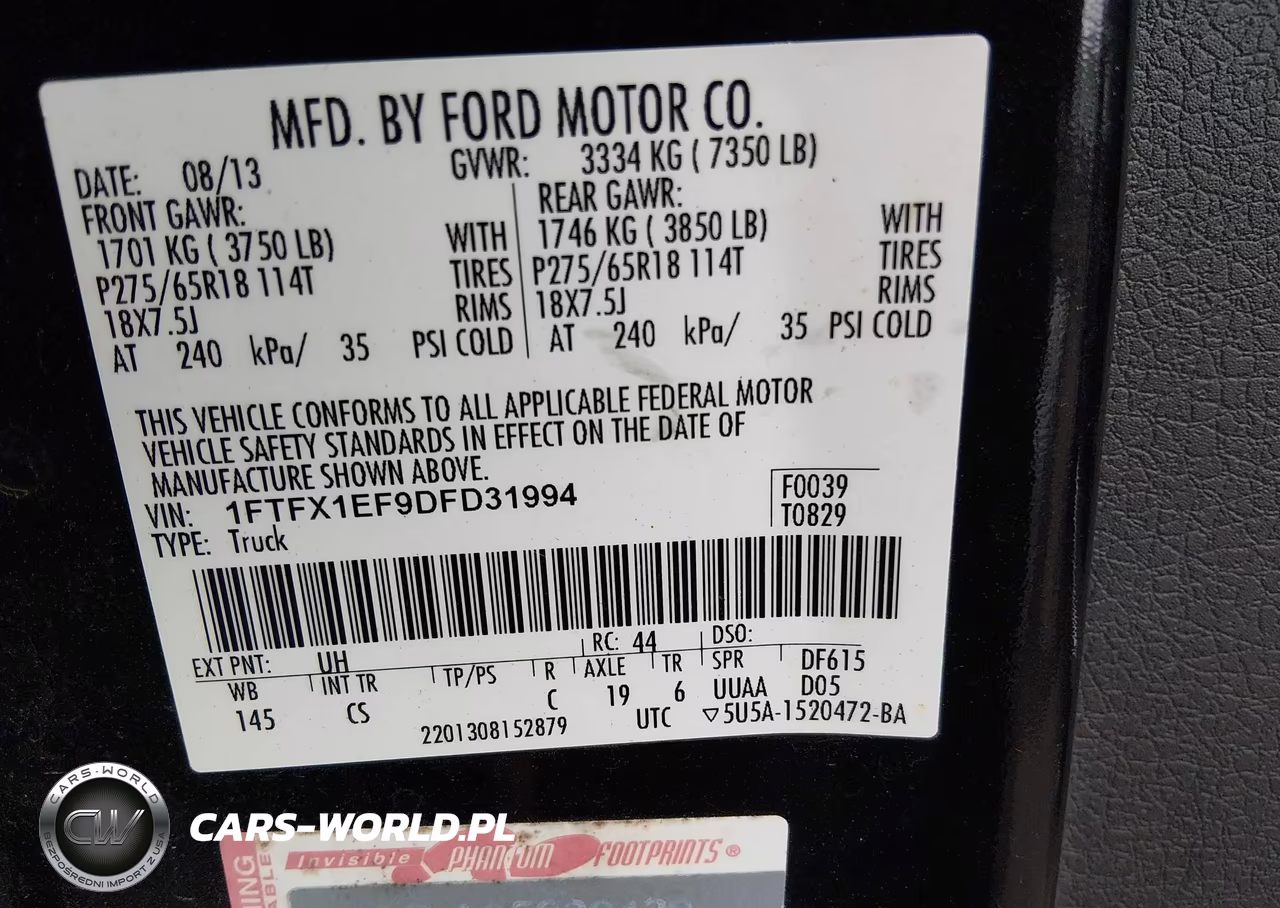 2013 Ford F-150 Stx VIN:1FTFX1EF9DFD31994 - 9