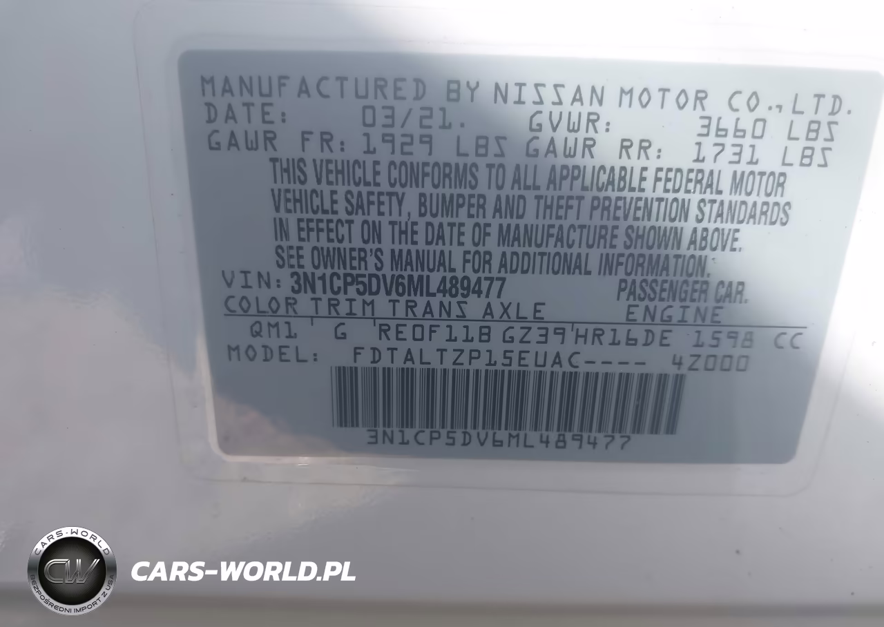 2021 Nissan Kicks Sr Xtronic Cvt VIN:3N1CP5DV6ML489477 - 9