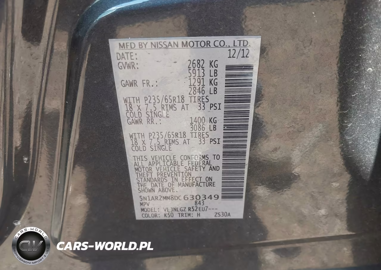 2013 Nissan Pathfinder Sl VIN:5N1AR2MM8DC630349 - 9