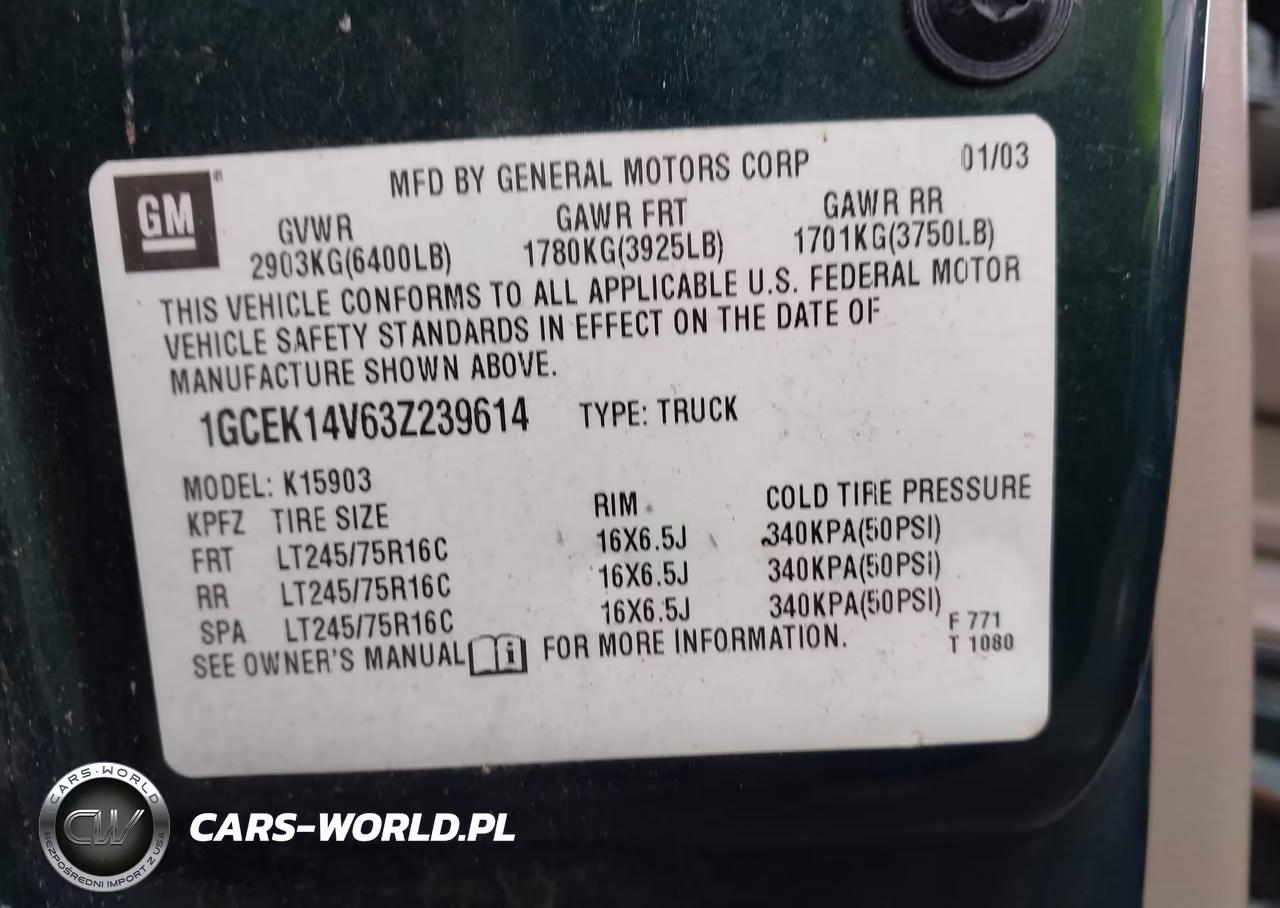 2003 Chevrolet Silverado 1500 Work Truck VIN:1GCEK14V63Z239614 - 9