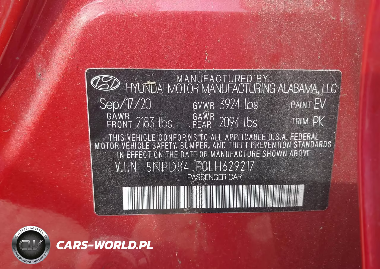 2020 Hyundai Elantra Sel VIN:5NPD84LF0LH629217 - 9