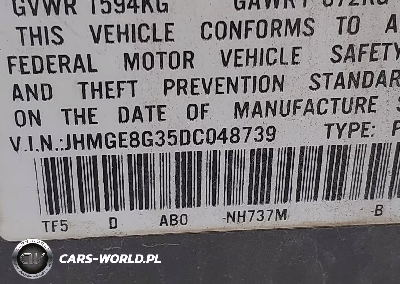 2013 Honda Fit VIN:JHMGE8G35DC048739 - 9