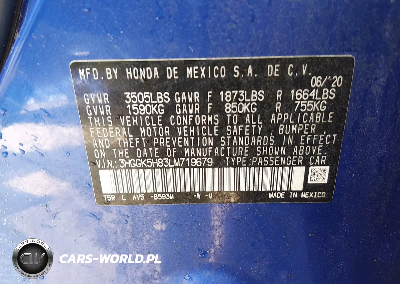 2020 Honda Fit Ex VIN:3HGGK5H83LM719679 - 9