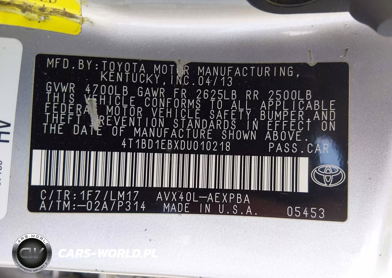 2013 Toyota Avalon Hybrid Limited VIN:4T1BD1EBXDU010218 - 9