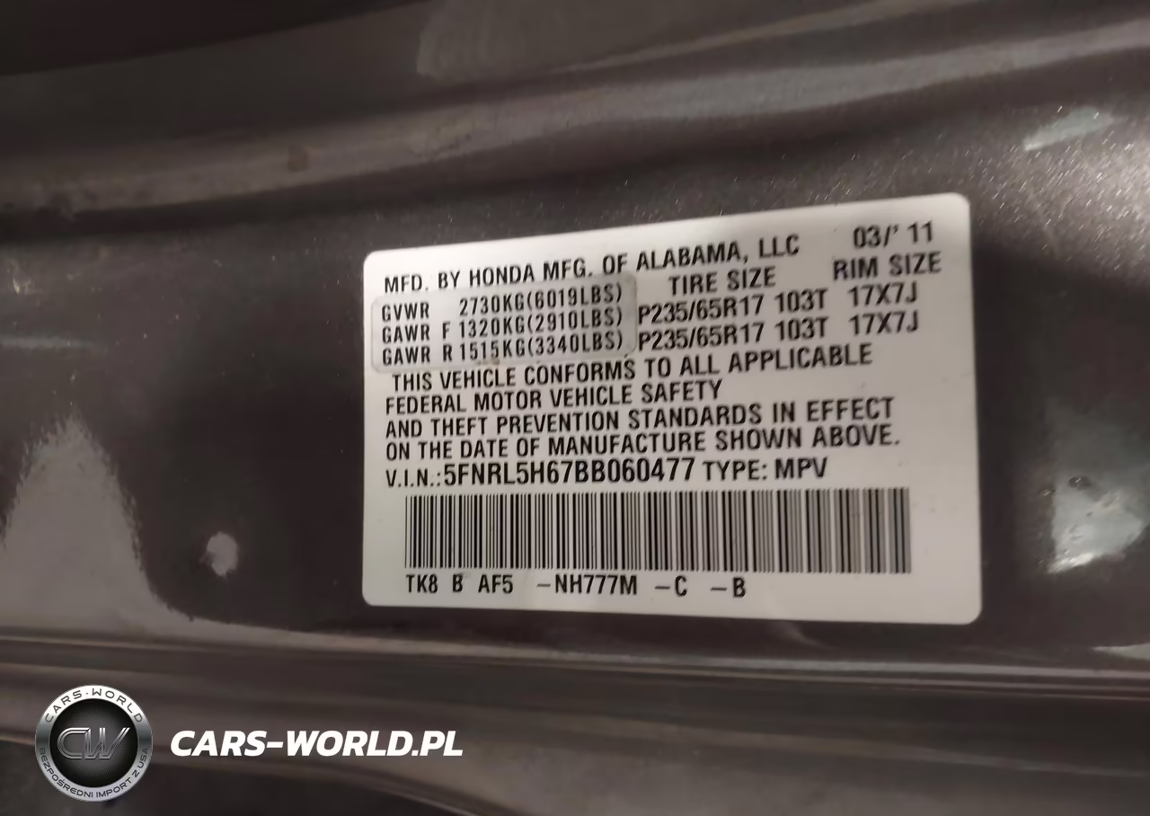 2011 Honda Odyssey Ex-L VIN:5FNRL5H67BB060477 - 9