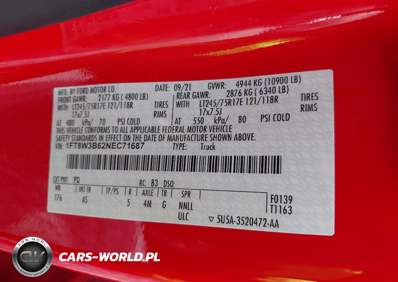 2022 Ford F-350 Xl VIN:1FT8W3B62NEC71687 - 9