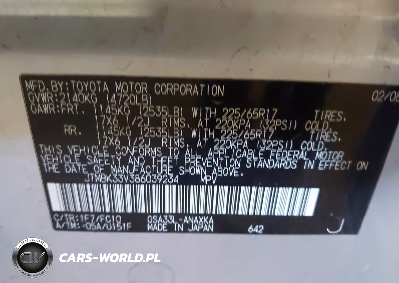 2008 Toyota Rav4 Base V6 VIN:JTMBK33V386039234 - 9