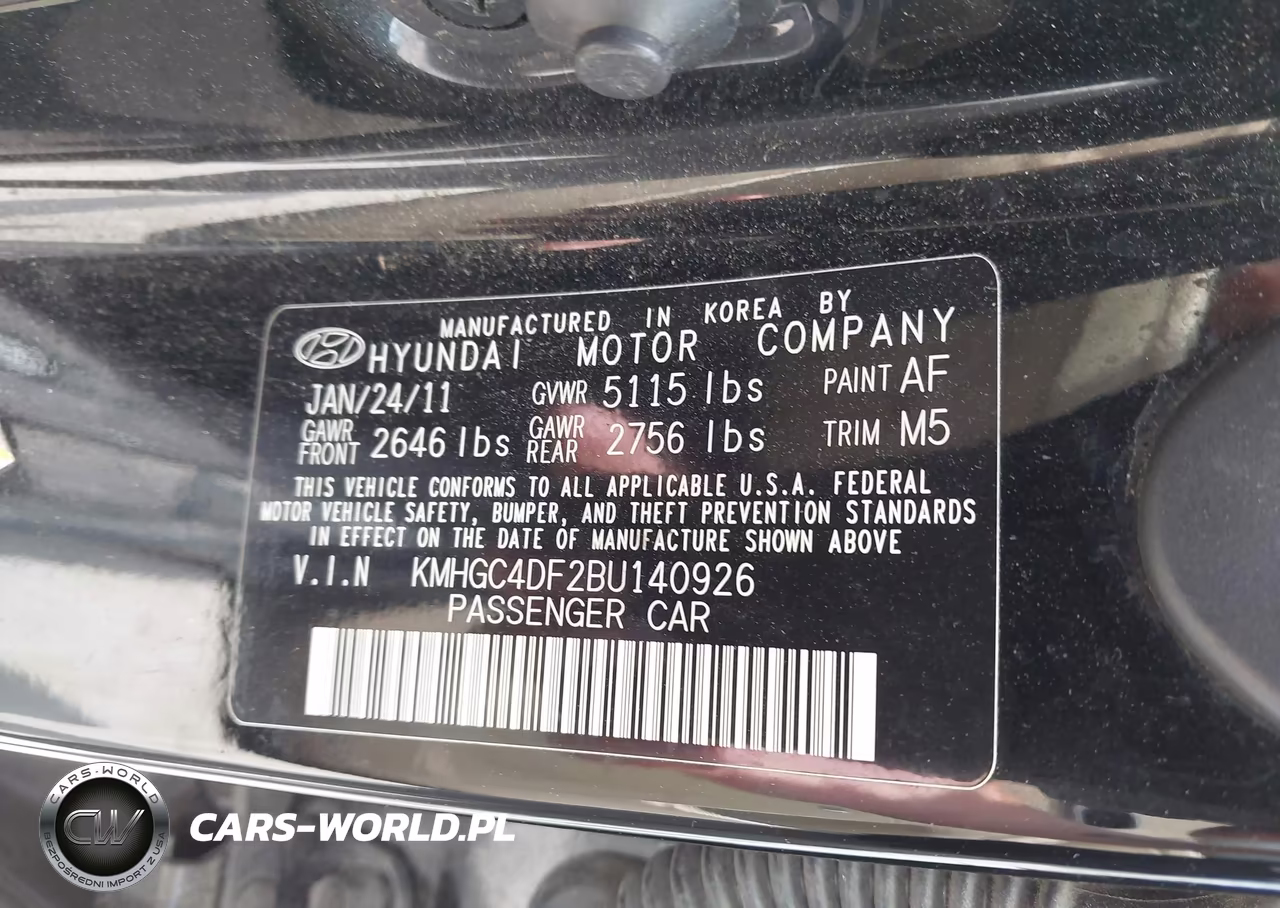 2011 Hyundai Genesis 4.6 VIN:KMHGC4DF2BU140926 - 9