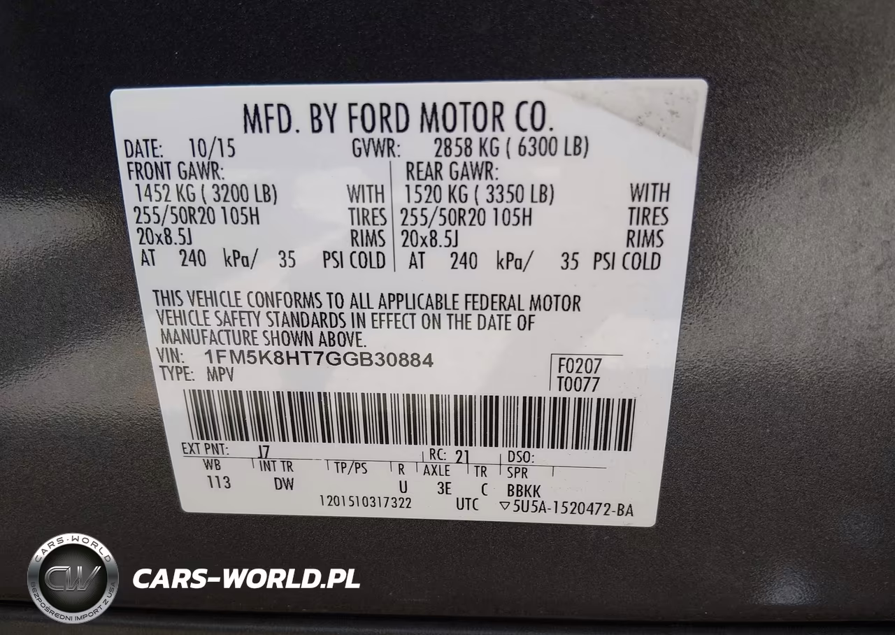 2016 Ford Explorer Platinum VIN:1FM5K8HT7GGB30884 - 9