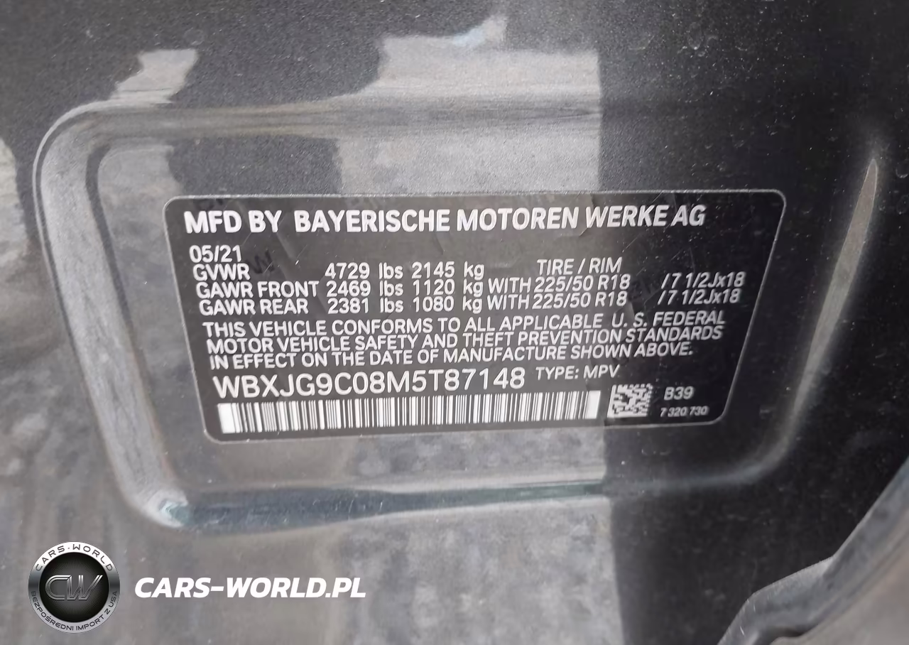 2021 BMW X1 xDrive28I VIN:WBXJG9C08M5T87148 - 9