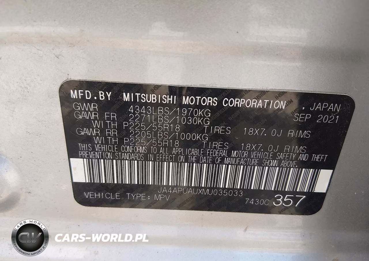 2021 Mitsubishi Outlander Sport 2.0 Be 2Wd-2.0 Es 2Wd-2.0 Le 2Wd-2.0 S 2Wd VIN:JA4APUAUXMU035033 - 9