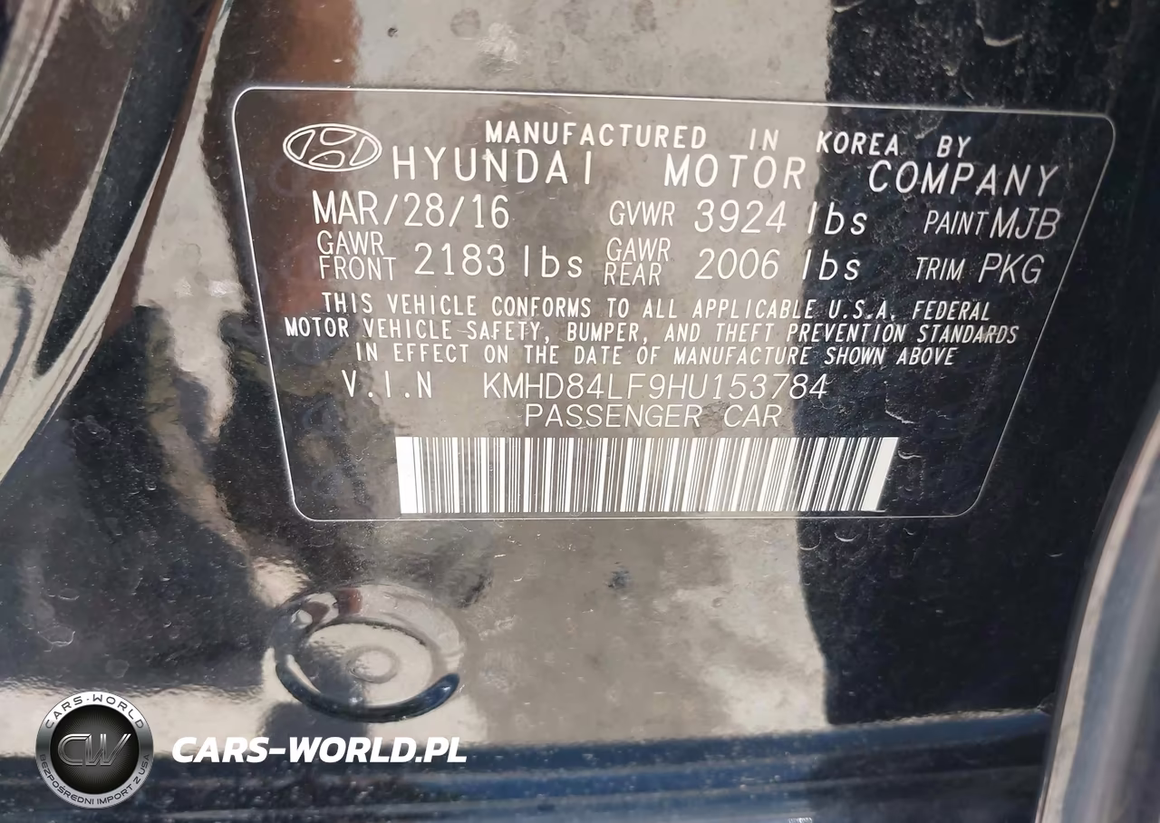 2017 Hyundai Elantra Se VIN:KMHD84LF9HU153784 - 9