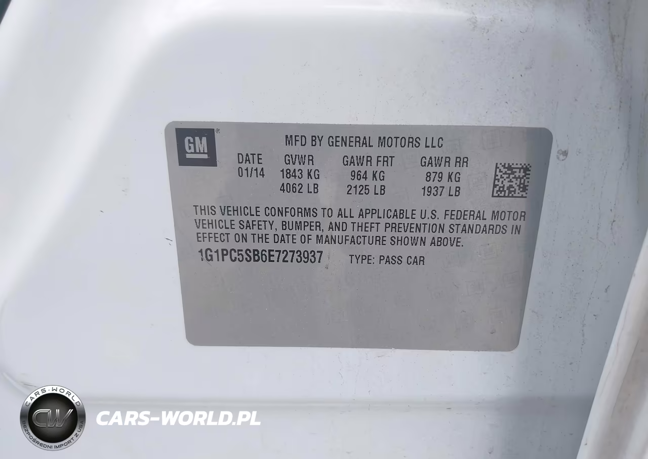 2014 Chevrolet Cruze 1Lt Auto VIN:1G1PC5SB6E7273937 - 9