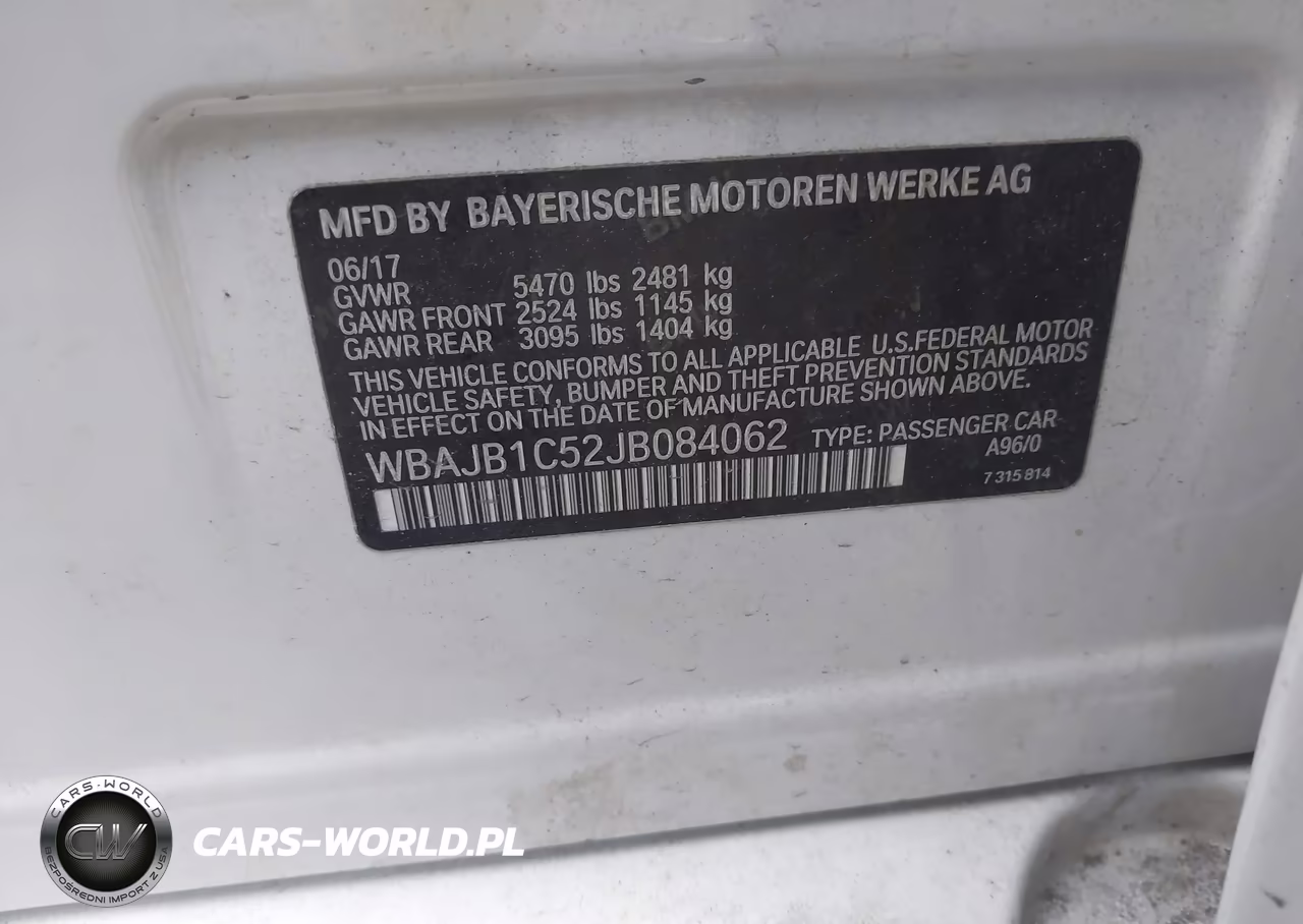 2018 BMW 530E xDrive Iperformance VIN:WBAJB1C52JB084062 - 9