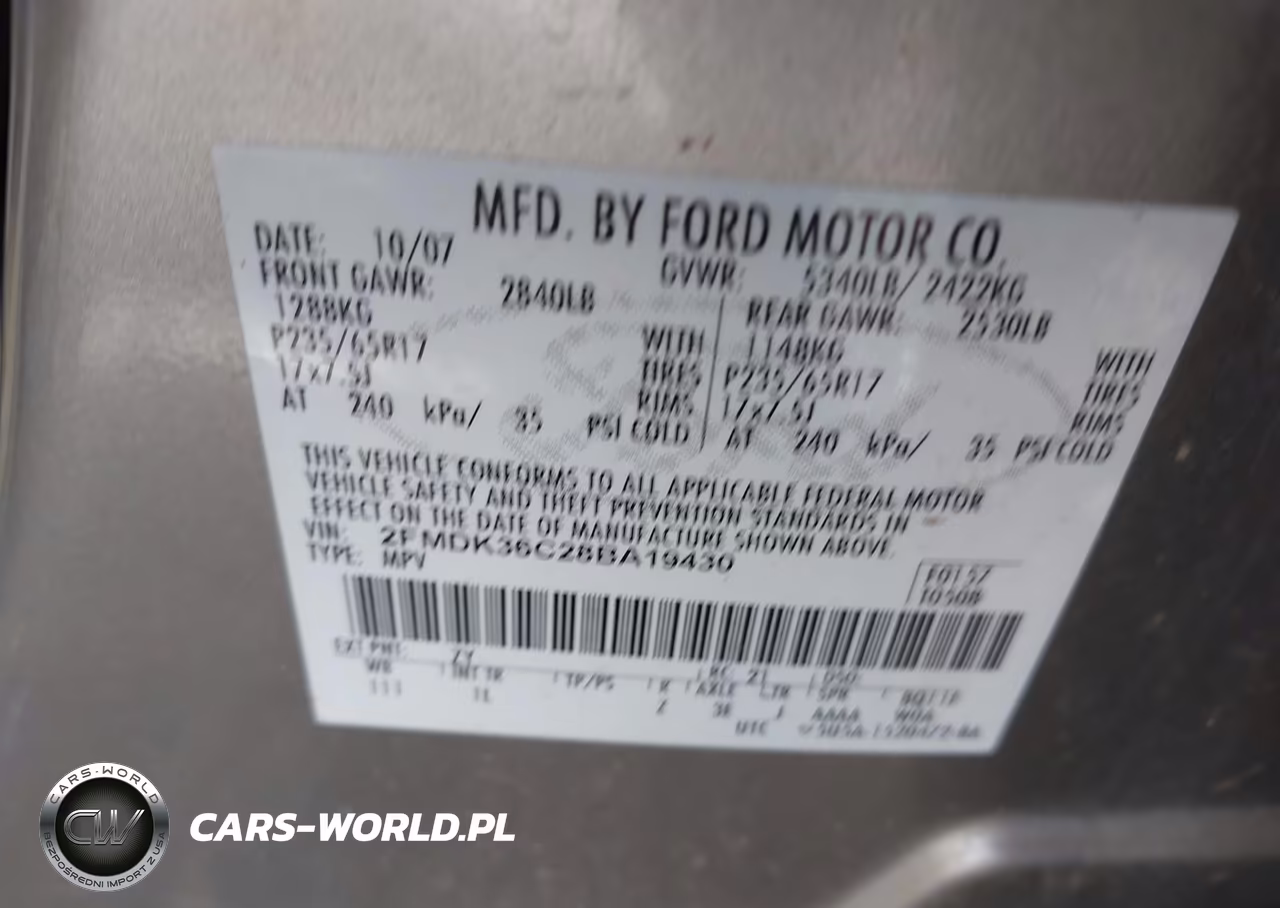 2008 Ford Edge Se VIN:2FMDK36C28BA19430 - 9